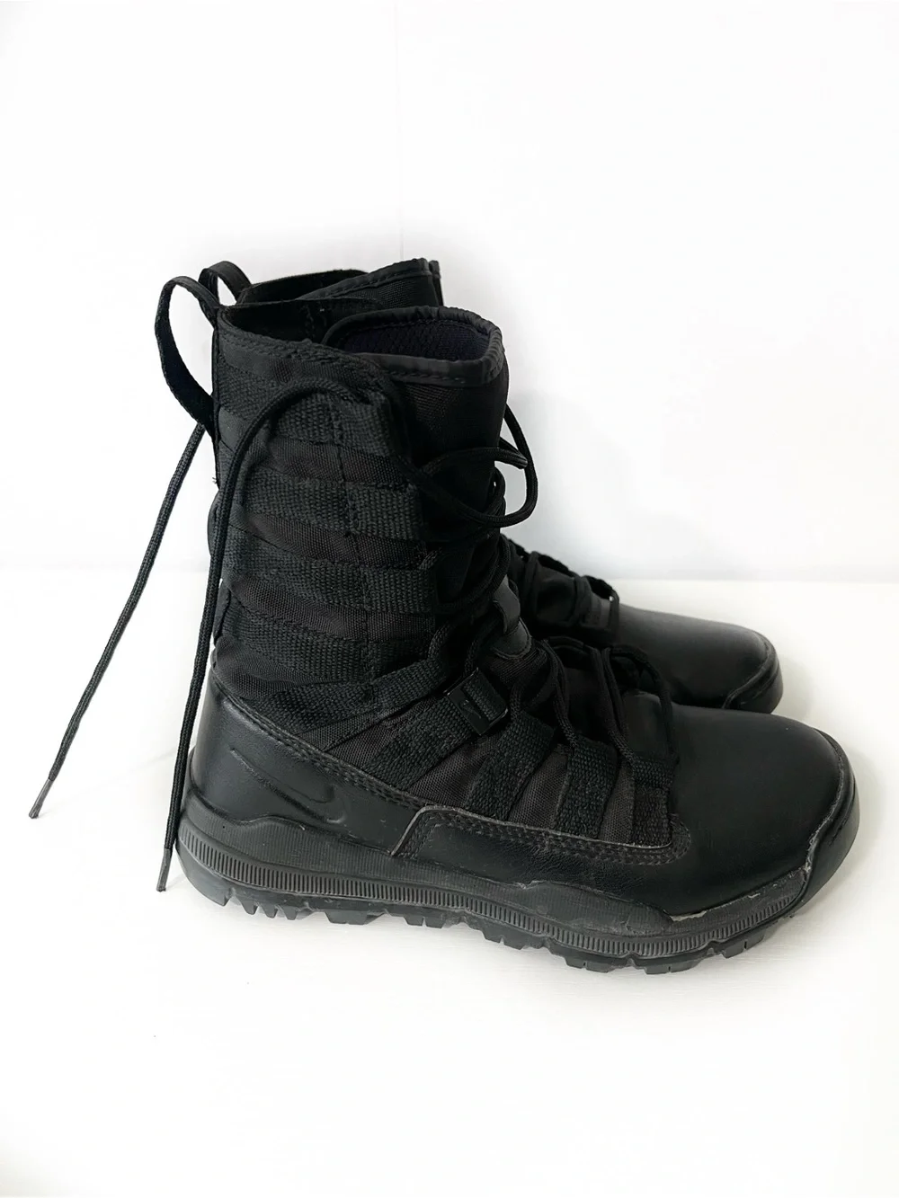 Nike Kids Black High-Top Lace Tactical Boots